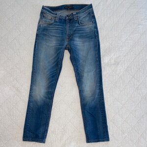 Nudie Jeans Slim Men’s Jeans in Faded Blue Denim